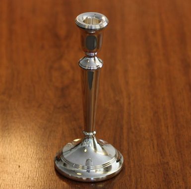 Rose kleur sigaar zwanger Kandelaar Zilver 22 cm hoog - Driessen Juweliers