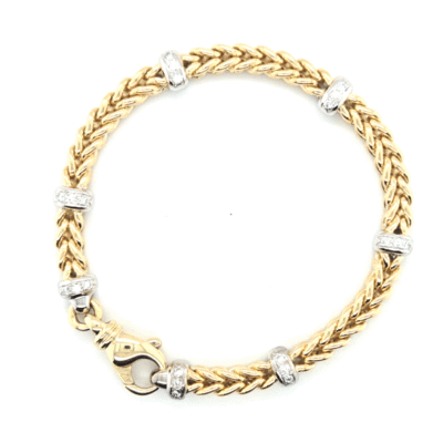Gouden occasion armband met Diamant