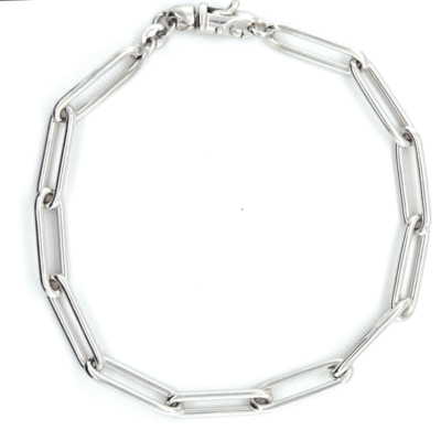 Wit gouden occasion peperclip armband